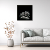Bild aus Premium-Papier in Metall-Rahmen, Motiv: Polarfuchs