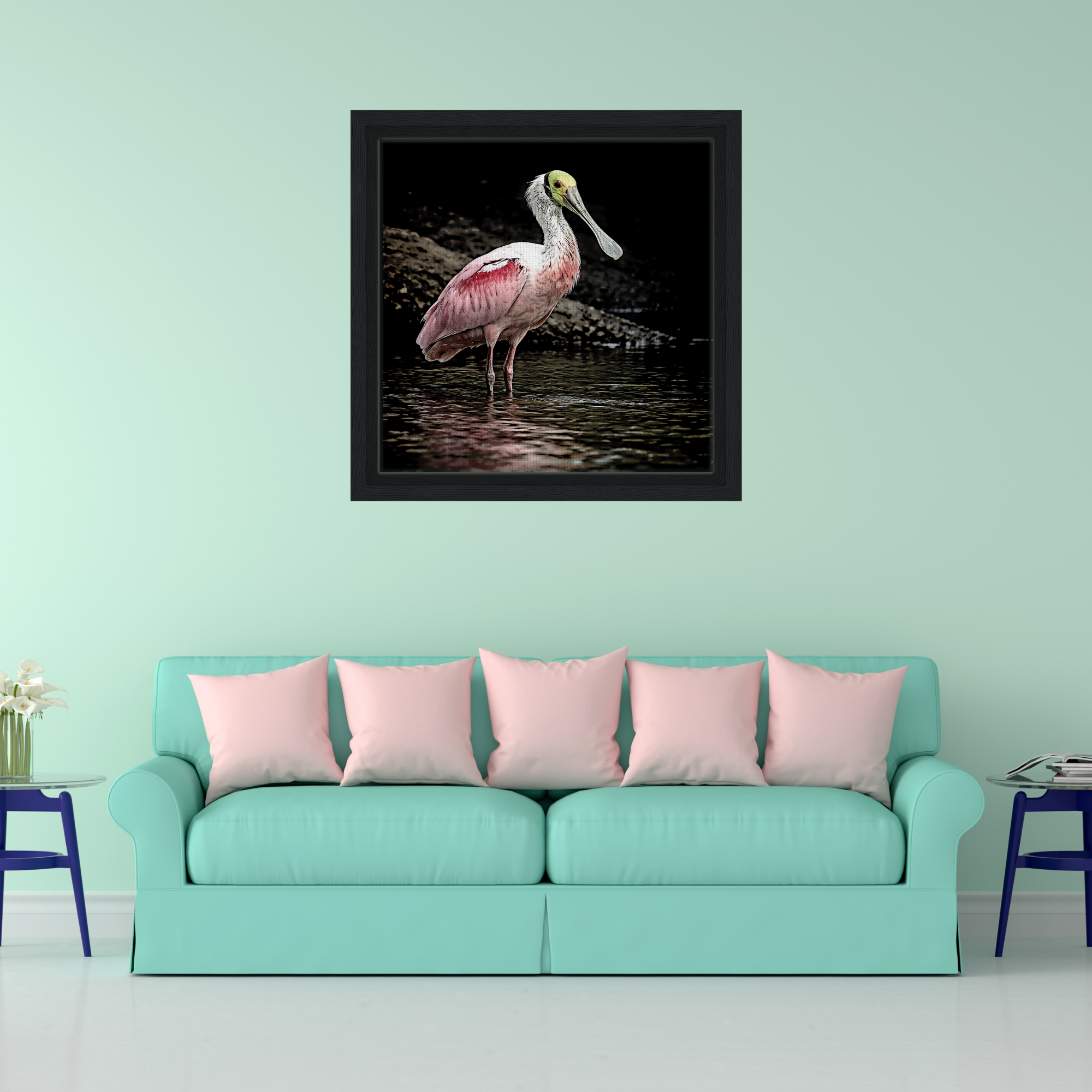 Leinwand gerahmt, Design Rosalöffler