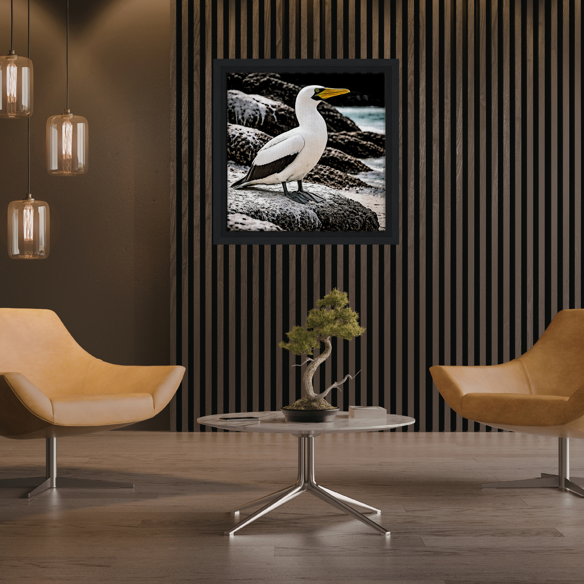 Gerahmte Leinwand, Design Nazcatölpel