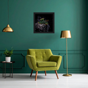Leinwand gerahmt, Design Neonsternschnecke