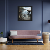 Leinwand gerahmt, Motiv Lagunenblick – Rochen