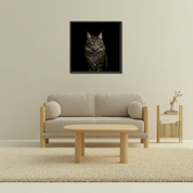 Bild aus Premium-Papier in Metall-Rahmen, Motiv: Waldkatze