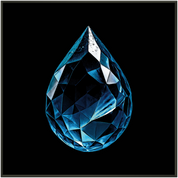 Bild aus Premium-Papier in Metall-Rahmen, Motiv: Crystal Drop