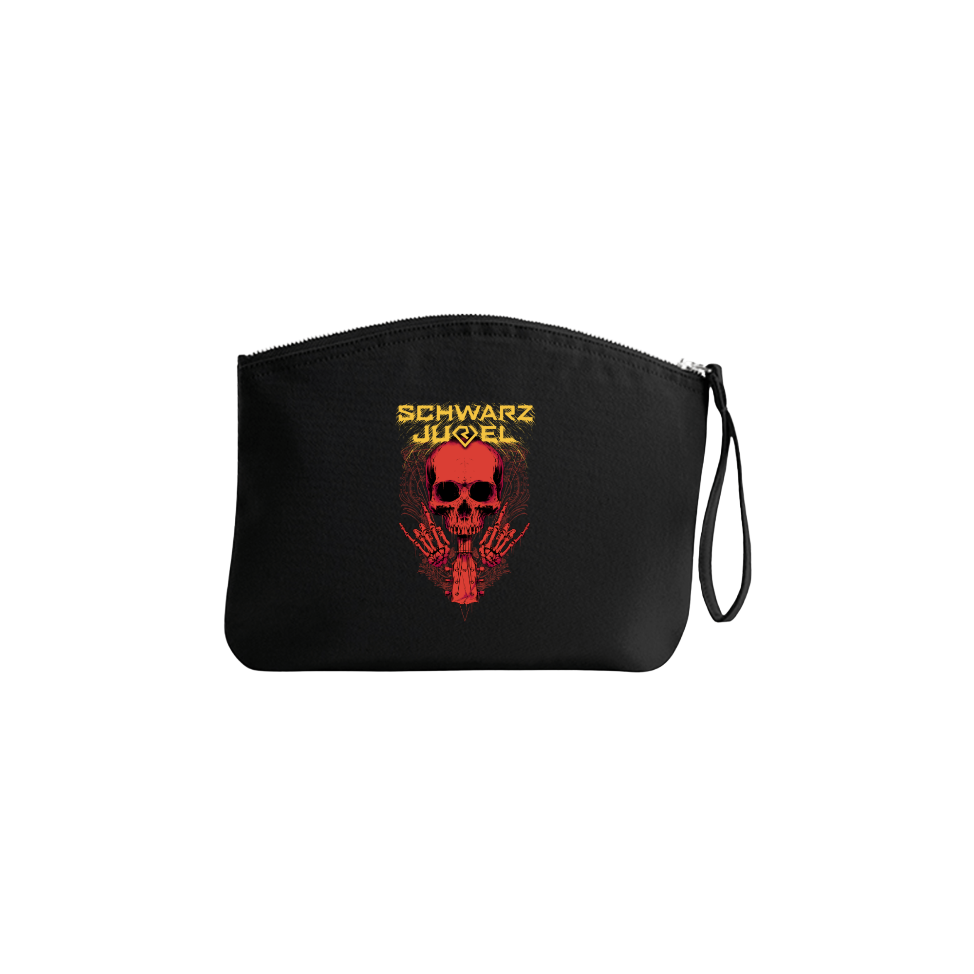 BIO Utensilien-Tasche Guitar Skull red