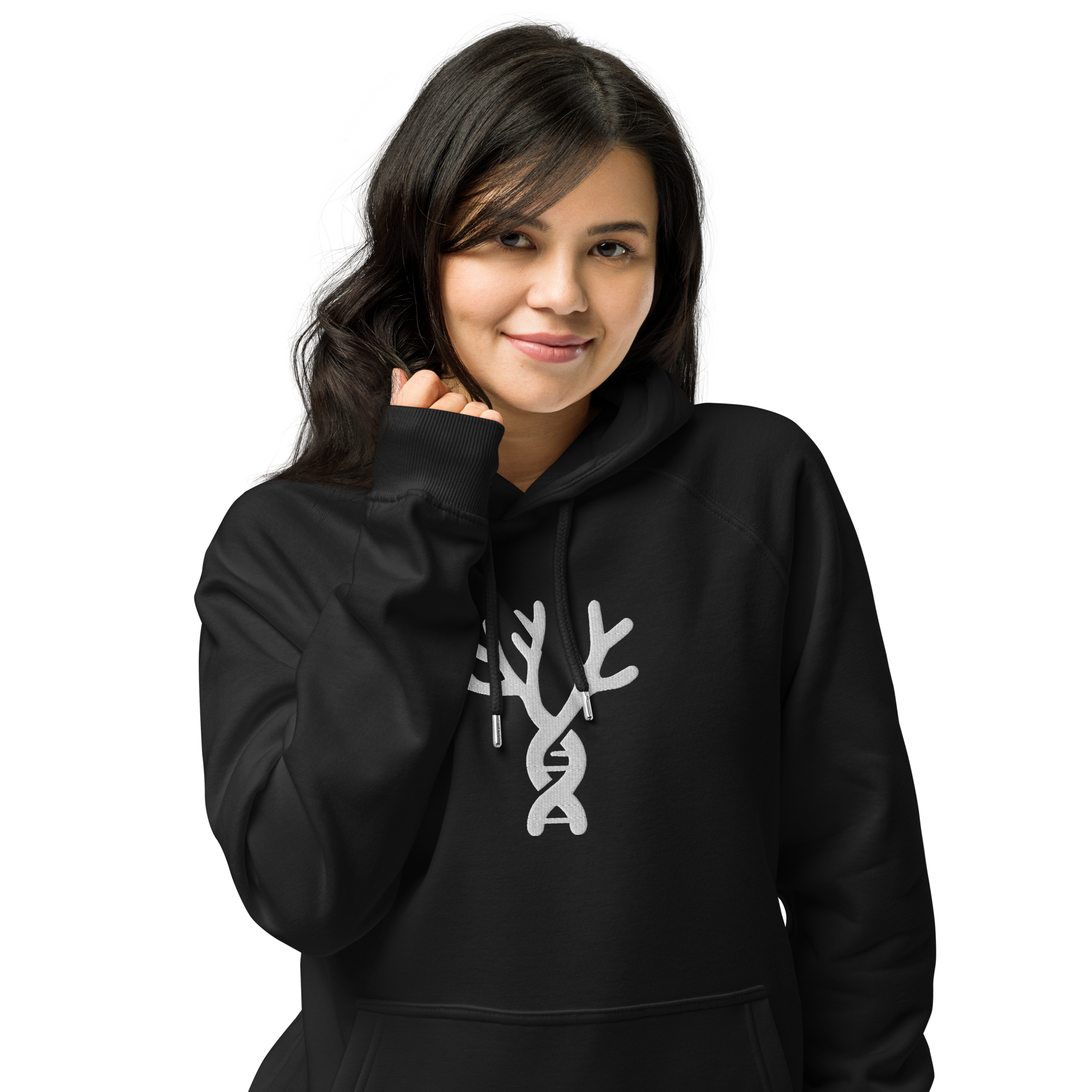 Unisex Bio-Raglan-Hoodie Coral DNA