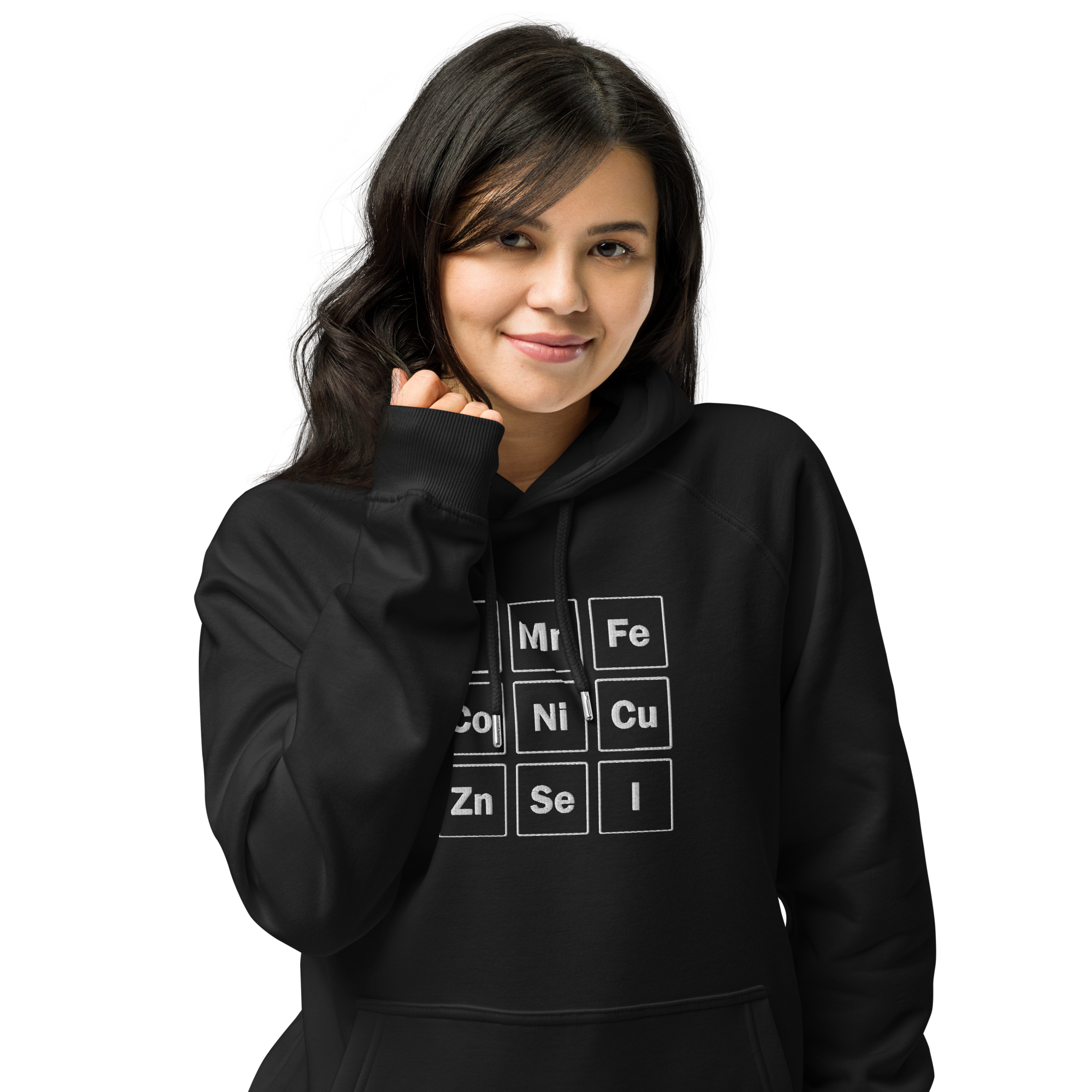 Unisex Bio-Raglan-Hoodie Spurenelemente